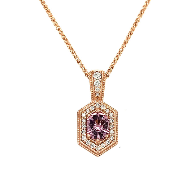 1.82 ctw Cushion Ceylon Sapphire and Diamond Pendant in 14K White Gold with 16 inch 14K White Gold Chain