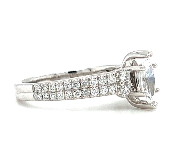 14k White Gold Marquise Diamond Engagement Ring by Rego Designs
