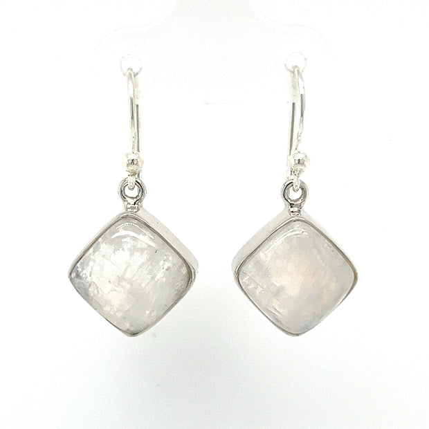 Sterling Silver Rainbow Moonstone Earrings