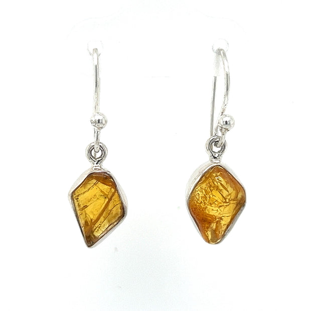 Sterling Silver Amber Earrings