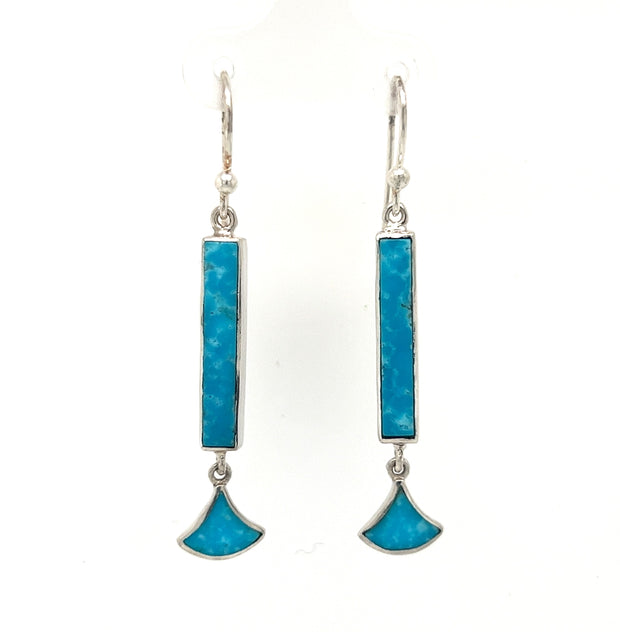 Sterling Silver Turquoise Dangle Earrings