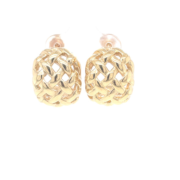 Pre-Owned 14k Yellow Gold Woven Dangle Earrings