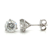 18k White Gold 2.36 CTW Diamond Stud Earrings