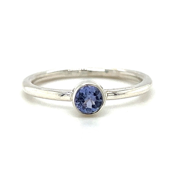 Sterling Silver Tanzanite Stackable Ring