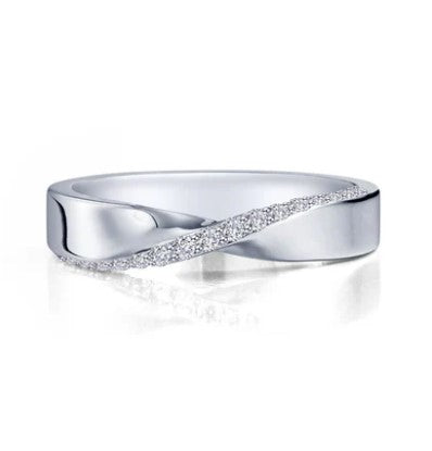 Sterling Silver Simulated Diamond Twist Band by Lafonn