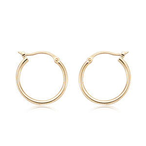 14k Yellow Gold Hoop Earrings