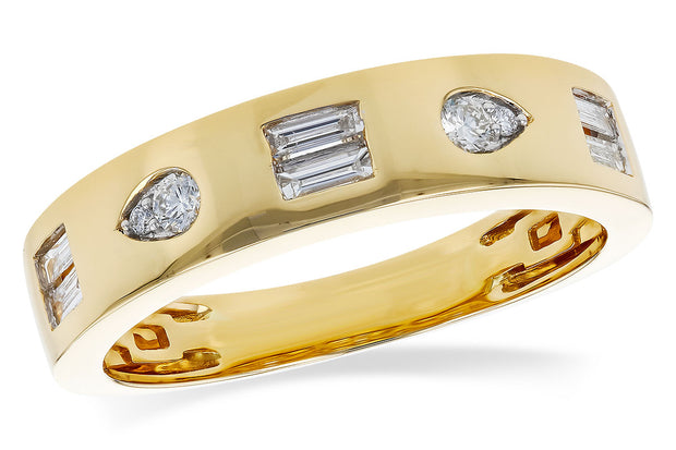 14k Yellow Gold Mosaic Style Diamond Fashion Ring by Allison Kaufman