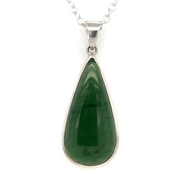 Sterling Silver Jade Pendant