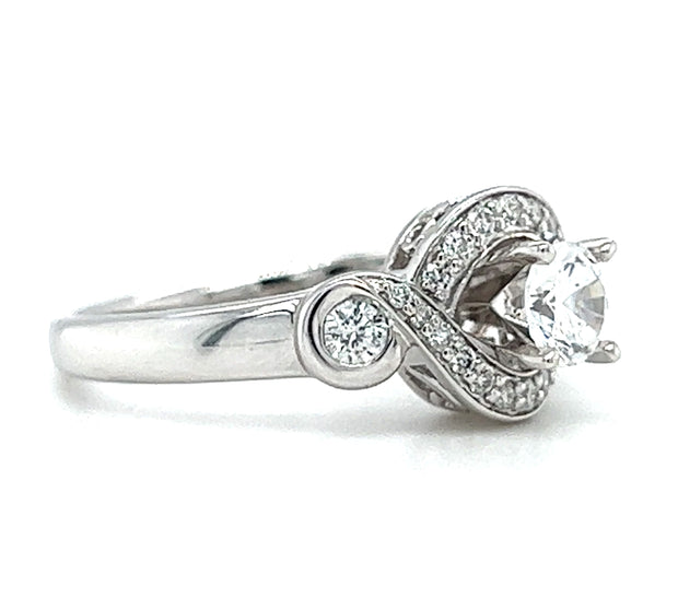14k White Gold Diamond Engagement Ring by Rego Designs