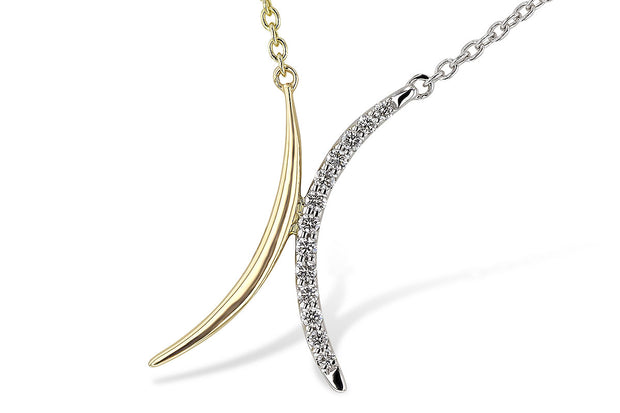 14k Two Tone Diamond Fashion Necklace by Allison Kaufman