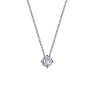Sterling Silver .50 ctw Simulated Diamond Solitaire Necklace by Lafonn