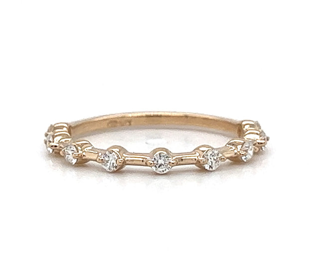 14k Yellow Gold 'Floating' Diamond Wedding Band