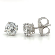 18k White Gold 2.36 CTW Diamond Stud Earrings