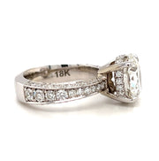 Pre-Owned 18k White Gold Round Brilliant Diamond Engagement Ring