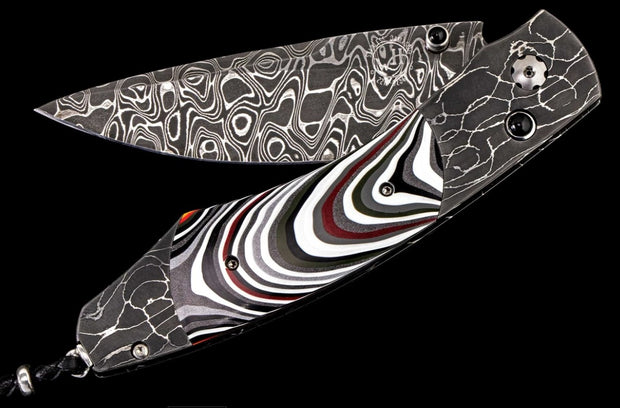 Damascus Steel & Fordite 'Boss' Pocket Knife by William Henry
