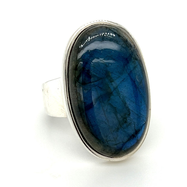 Sterling Silver Blue Labradorite Ring