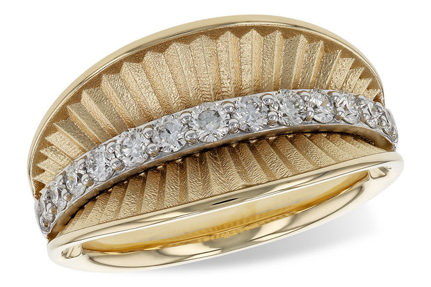 14k Yellow/White Gold Accented Diamond Fashion Ring by Allison Kaufman