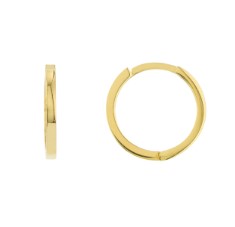 14k Yellow Gold 2 mm Square Wire Huggie Hoop Earrings