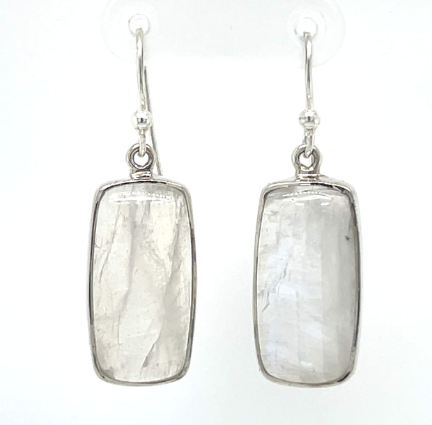 Sterling Silver Rainbow Moonstone Earrings