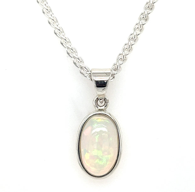 Sterling Silver Ethiopian Opal Pendant