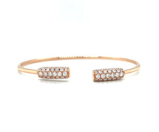 18k Rose Gold Pave Diamond Fashion Bracelet