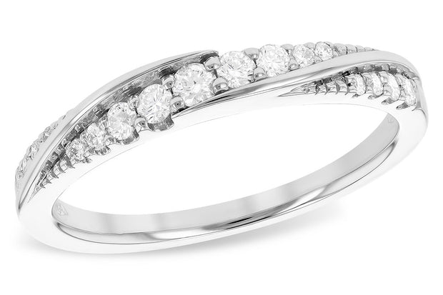 14k White Gold Diamond Wedding Band by Allison Kaufman