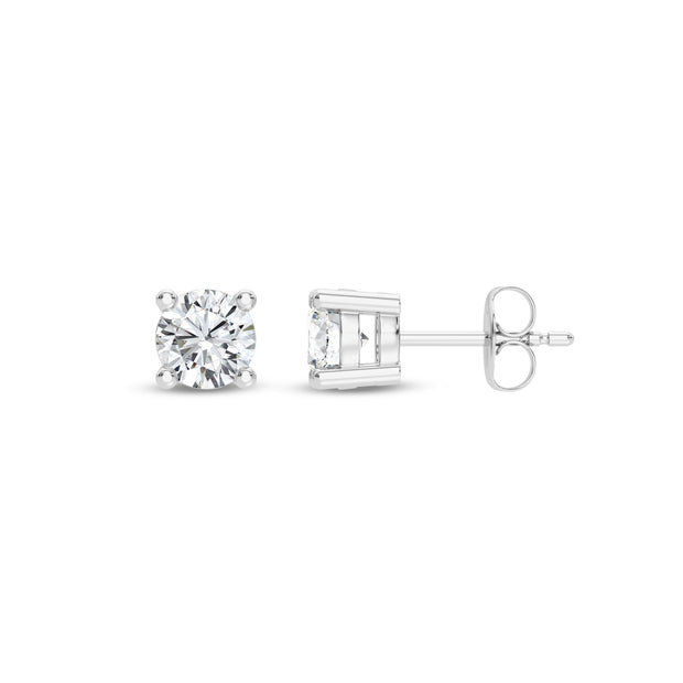 14k White Gold 3.01 CTW Laboratory Grown Diamond Stud Earrings