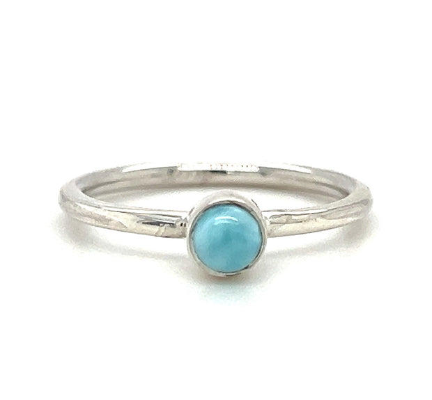 Sterling Silver Larimar Stackable Ring