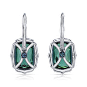 Platinum Green Tourmaline, Alexandrite, & Diamond Earrings by Designer Omi Privé