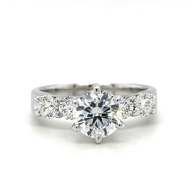 Pre-Owned 14k White Gold Lab Grown Diamond Engagement Ring