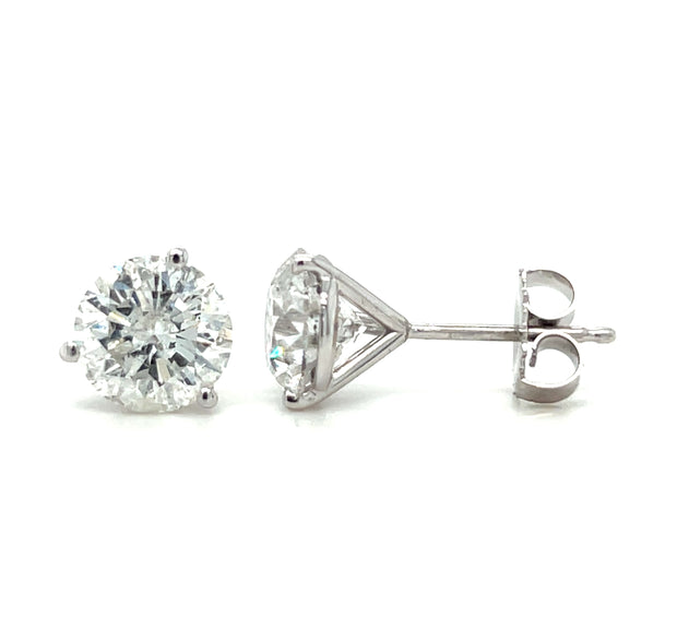 18k White Gold 4.27 CTW Diamond Stud Earrings