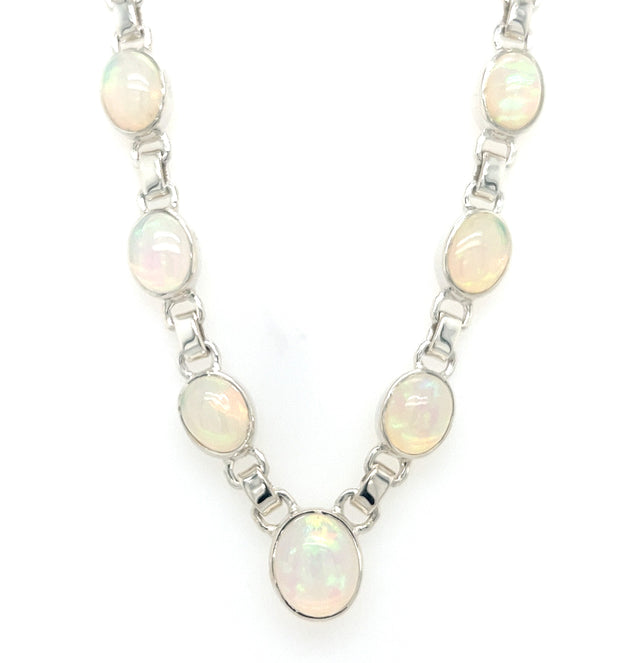 Sterling Silver Ethiopian Opal Necklace