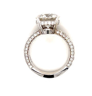 Pre-Owned 18k White Gold Round Brilliant Diamond Engagement Ring