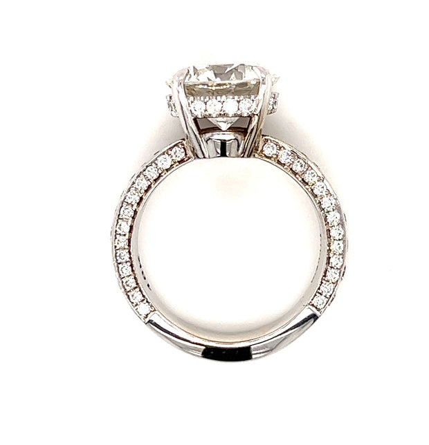 Pre-Owned 18k White Gold Round Brilliant Diamond Engagement Ring