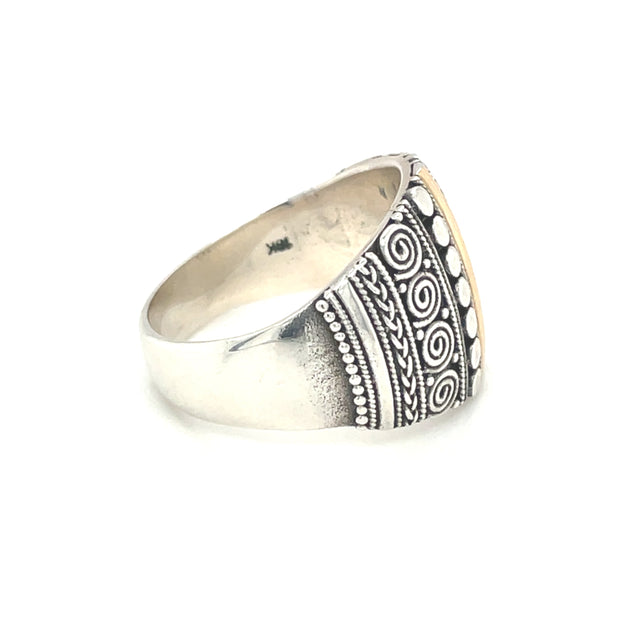 Sterling Silver & 18k Yellow Gold Accented Fashion Band