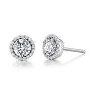 Sterling Silver Simulated Diamond Birthstone Stud Earrings by Lafonn