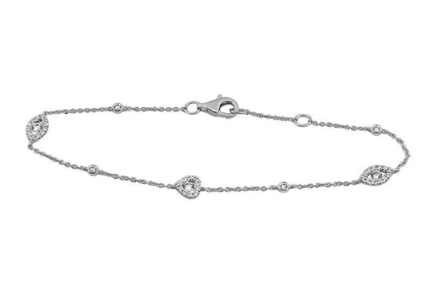 14k White Gold Diamond Fashion Bracelet by Rego Designs