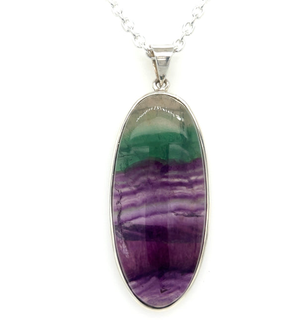 Sterling Silver Fluorite Pendant