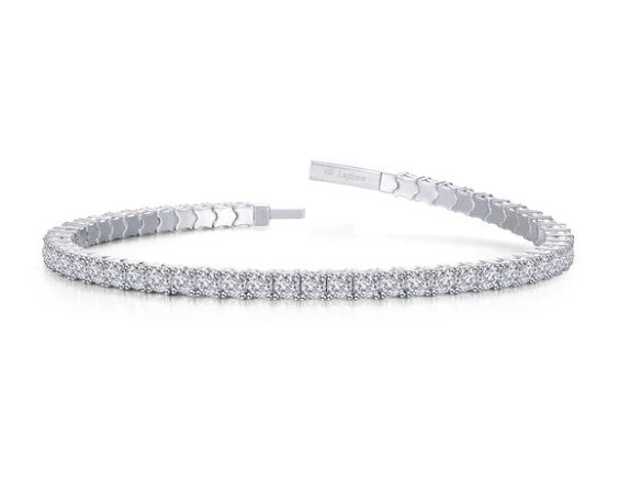 Sterling Silver 6.50 CTW Simulated Diamond Bangle Tennis Bracelet by Lafonn