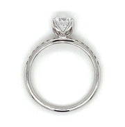 14k White Gold Classic Diamond Tulip Style Engagement Ring by Rego Designs