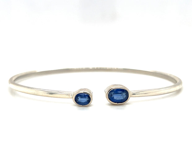 Sterling Silver Kyanite Bangle Bracelet