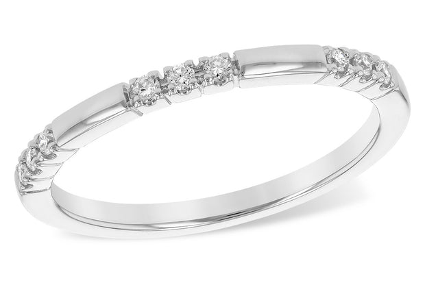 14k White Gold Diamond Wedding Band by Allison Kaufman