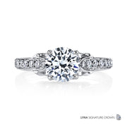 18k White Gold Vintage Inspired Diamond Engagement Ring by Parade Designs