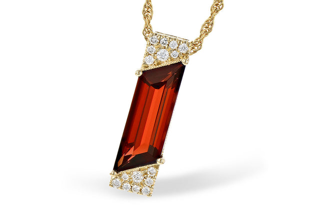 14kYellow Gold Garnet & Diamond Fashion Necklace by Allison Kaufman