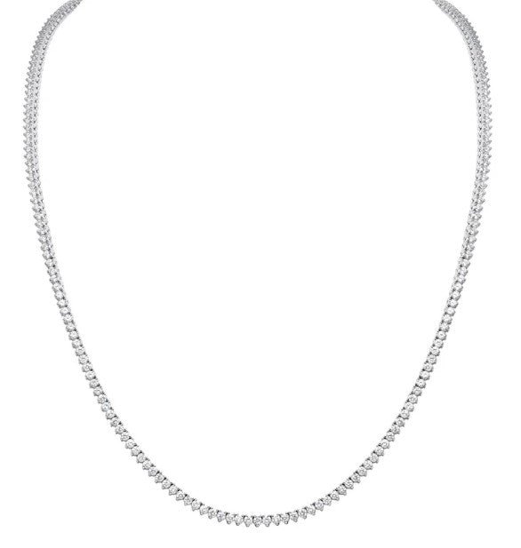 14k White Gold Diamond Tennis Necklace